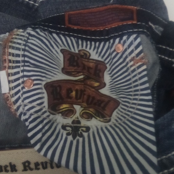 Rock Revival Women's Jeans 26 Bootcut Maria Embellished Shimmer NWOT - Picture 9 of 13